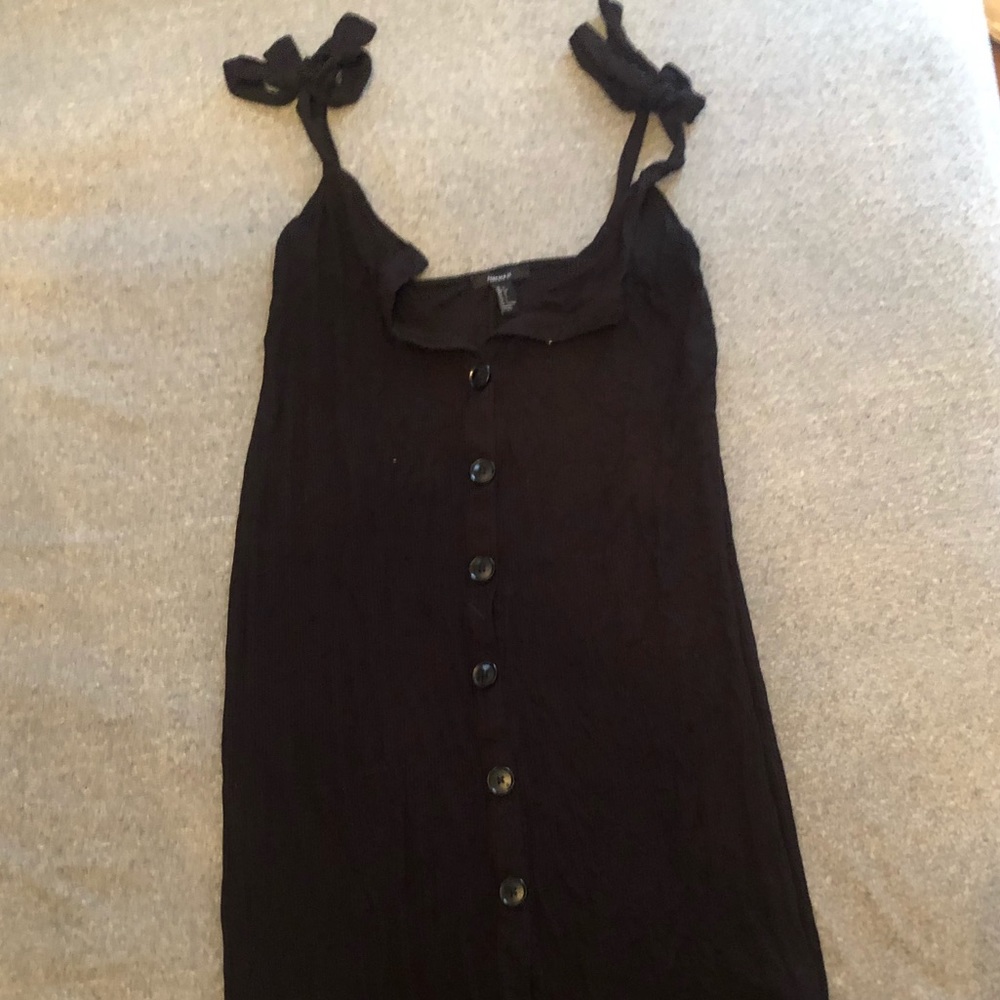 Black button down midi dress from forever 21